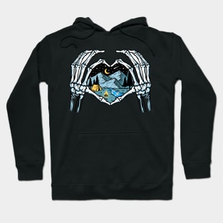 Skull loves mountain Hoodie